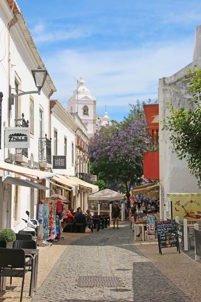 One of the pedestrian streets in the Old Town of Lagos