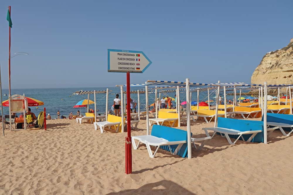 beach chairs carvoeiro beach