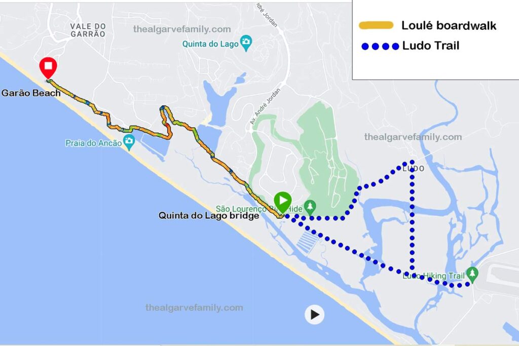 Loulé and Ludo Trail map